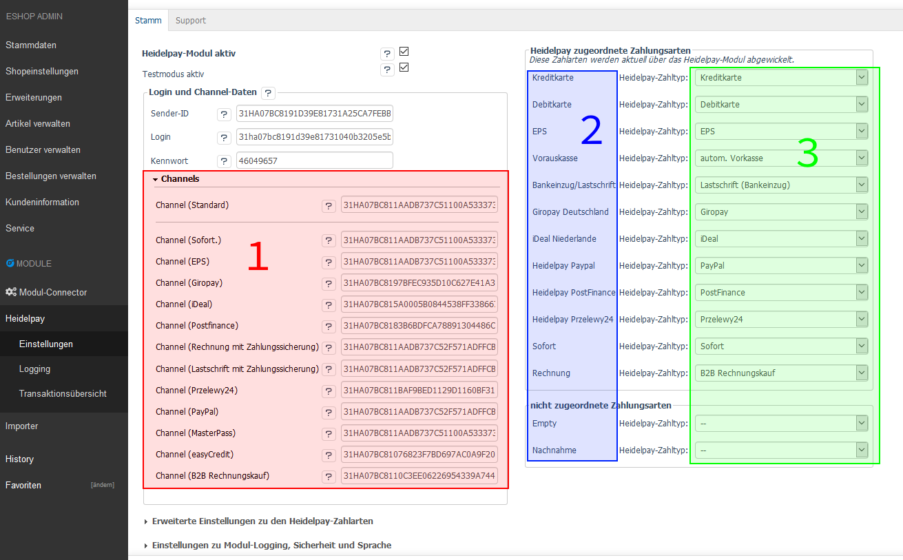 bisherige Einstellungen vor 6.1.0.0